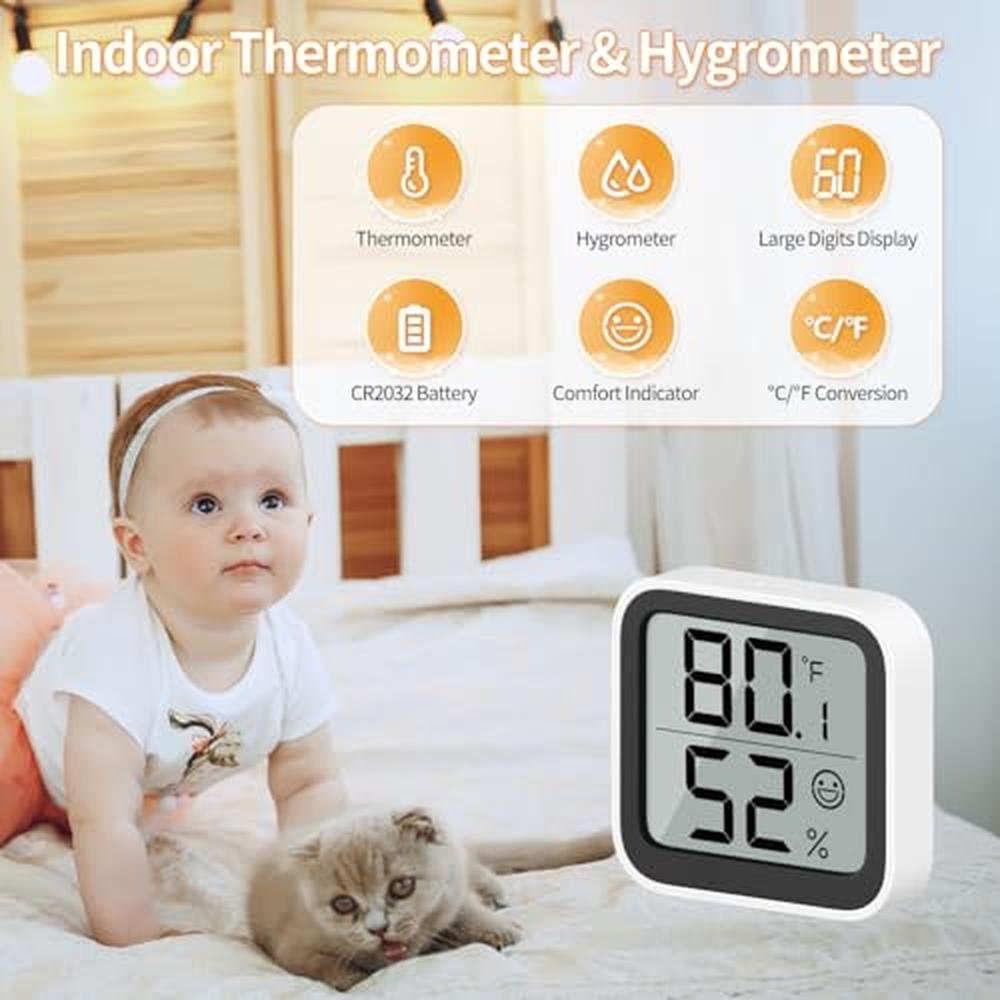Room Noklead: NOKLEAD Thermometer Humidity Meter – Side View