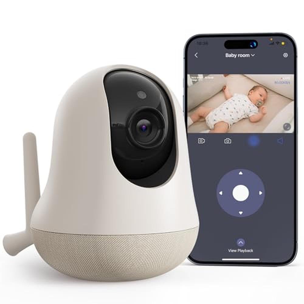 Nooie 2K Smart WiFi Baby Monitor – Front View