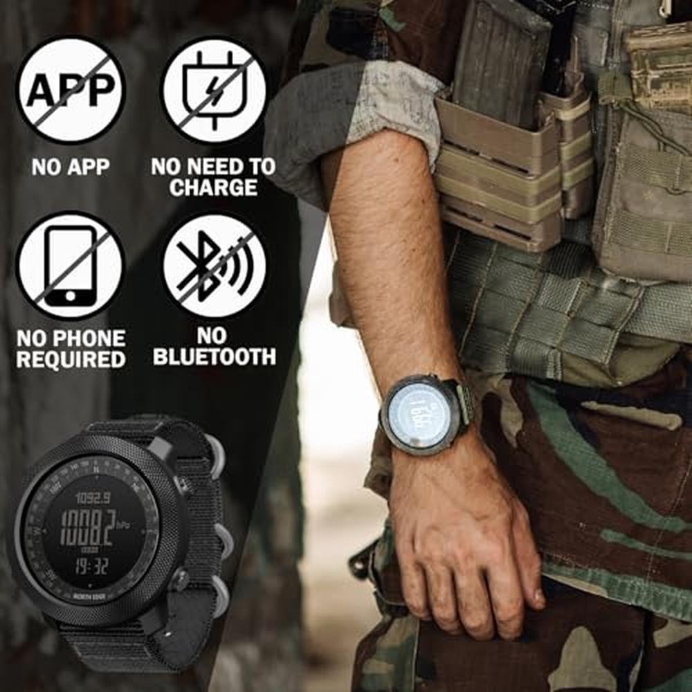 North Edge: Apache 46mm Digital Sports Watch – Close-up Detail