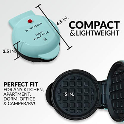 Nostalgia MyMini: Premium 5-Inch Electric Waffle Maker – In Use