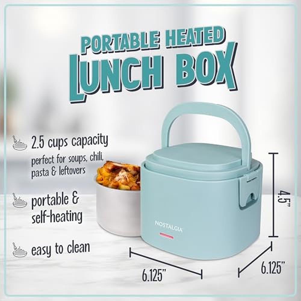Nostalgia Portable: 20-Ounce Electric Heated Lunch Box – Side View