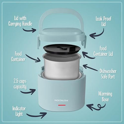 Nostalgia Portable: 20-Ounce Electric Heated Lunch Box – Close-up Detail