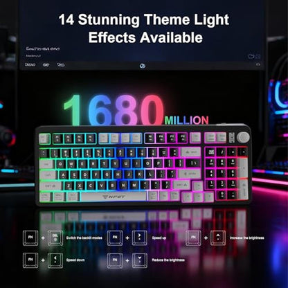 Gaming Keyboard: NPET Wireless Tri-Mode 98 Keys RGB – Packaging