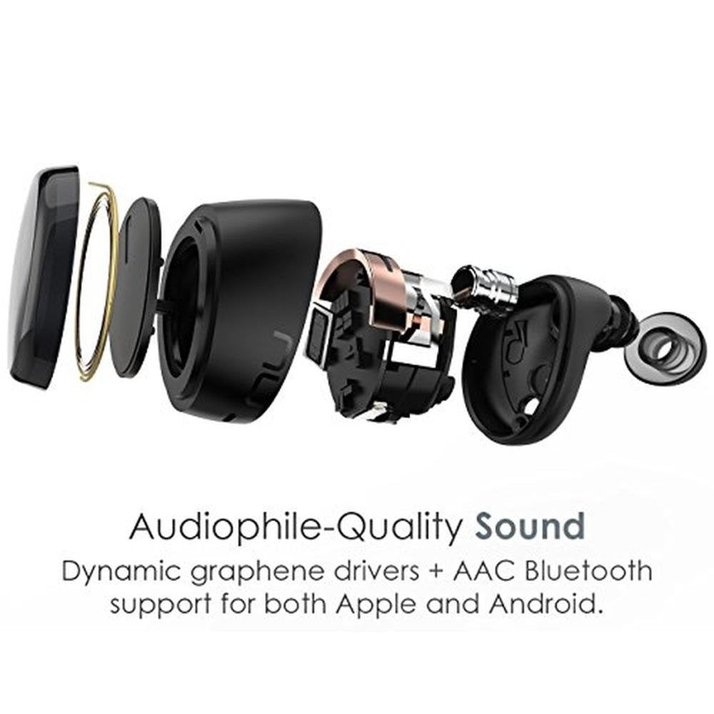 Black Nuforce BeFree5: Optoma Be Free5 Truly Wireless – Close-up Detail