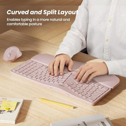 Multi Nulea: Nulea KM75 Wireless Keyboard and Mouse Combo – Side View