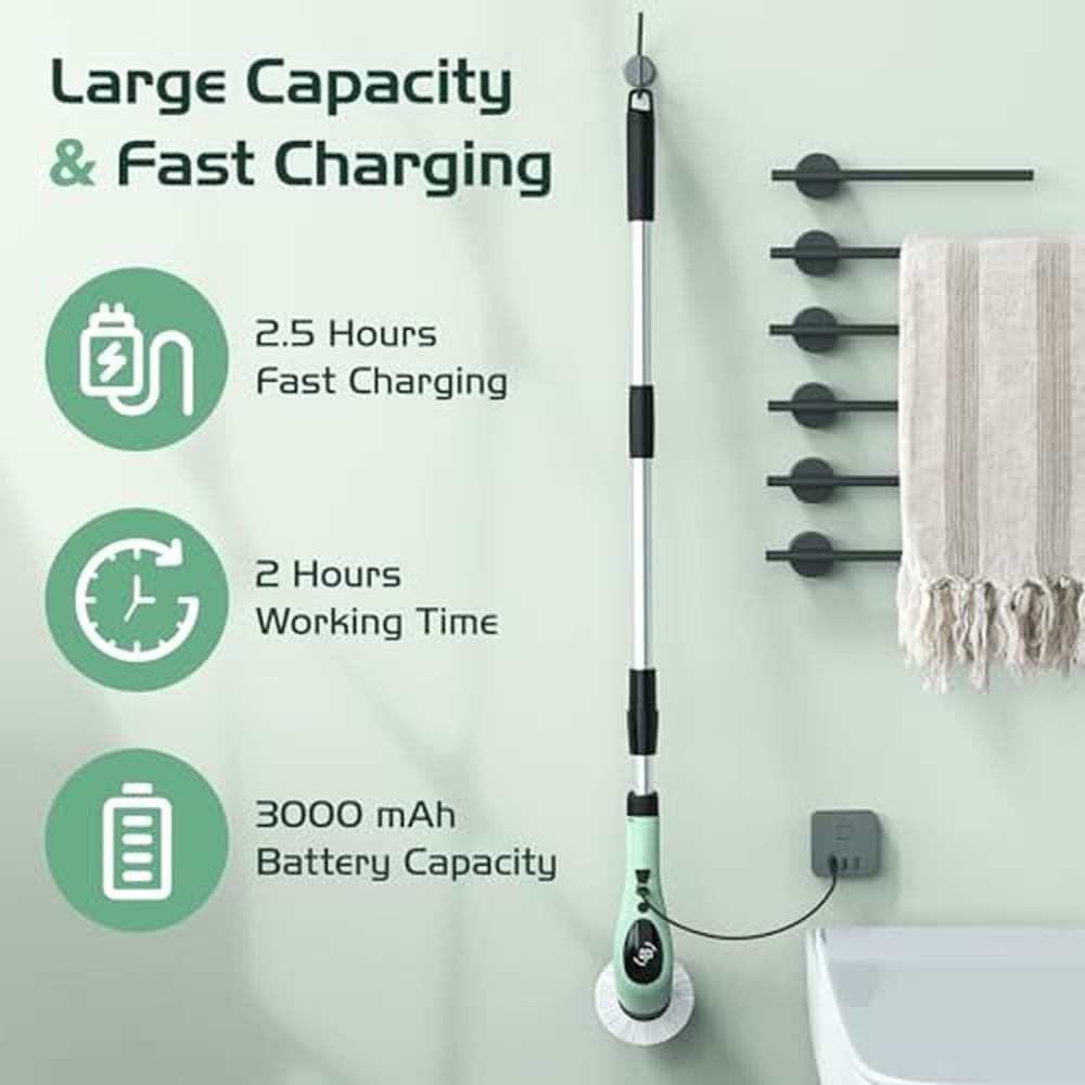 Electric Brush: Nuovoware Electric Spin Scrubber Cordless – Close-up Detail