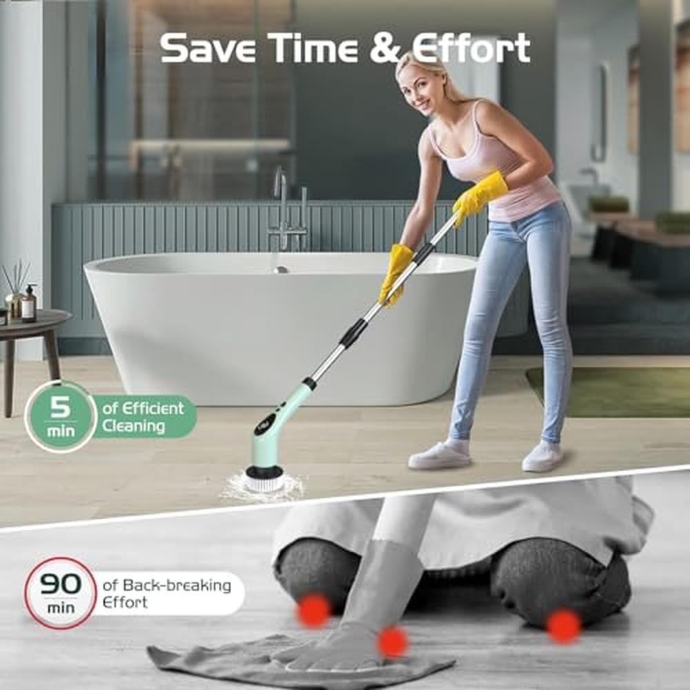 Electric Brush: Nuovoware Electric Spin Scrubber Cordless – In Use