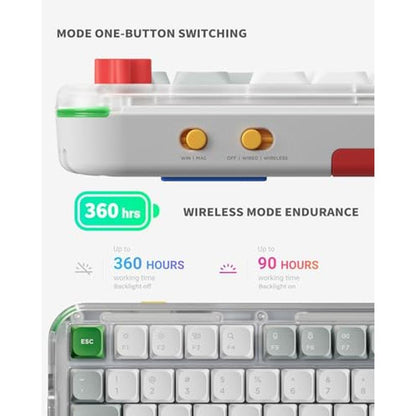 Keyboard Nuphy: Nuphy Kick75 Wireless Low Profile – Side View