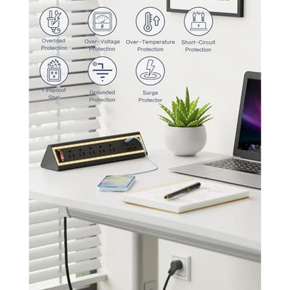 NYYTGE Desk Clamp Power Strip with Nightlight – Packaging