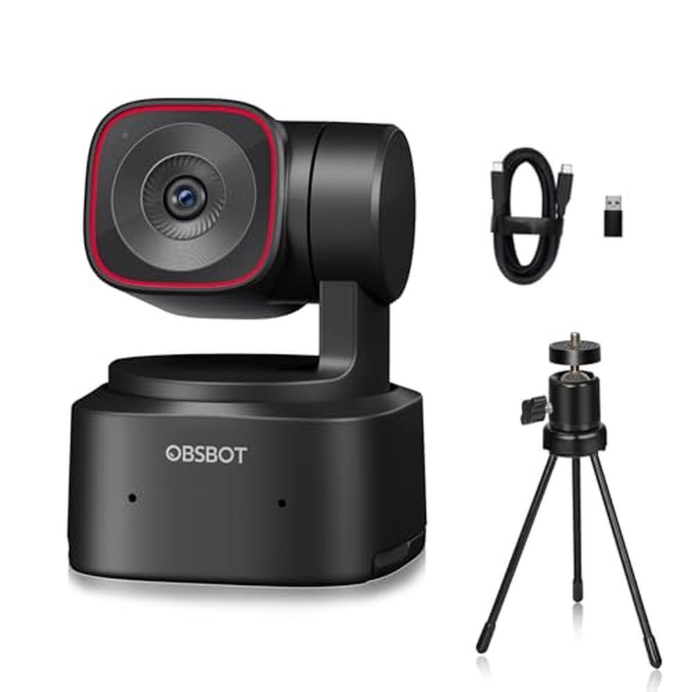 OBSBOT Tiny 2 Lite: 4K PTZ Webcam with AI Tracking and – Front View