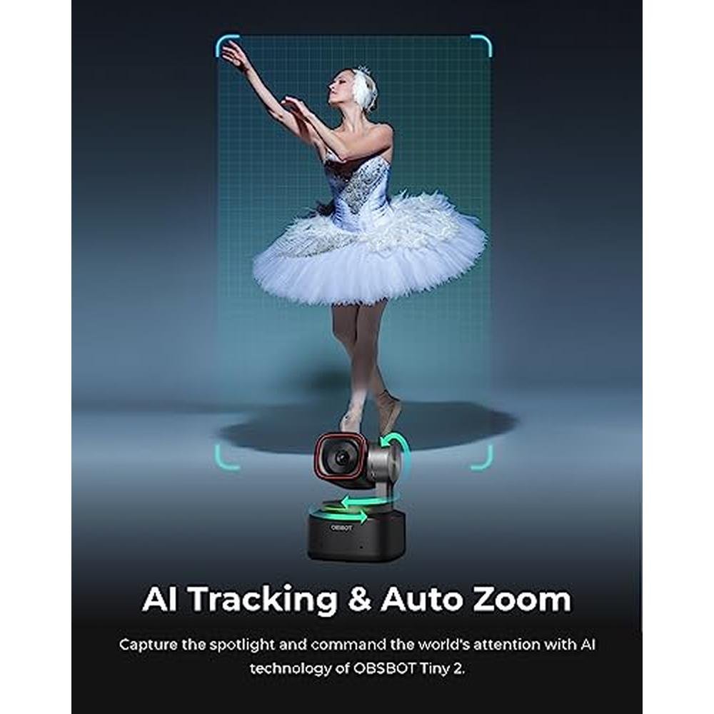 Webcam Control: OBSBOT Tiny 2 4K Voice Control PTZ AI – Close-up Detail