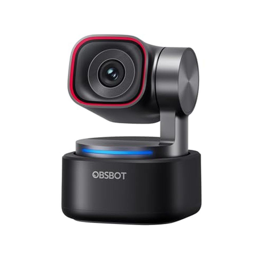 OBSBOT Tiny 3: AI-Powered 4K Webcam with Spatial Audio and – Front View