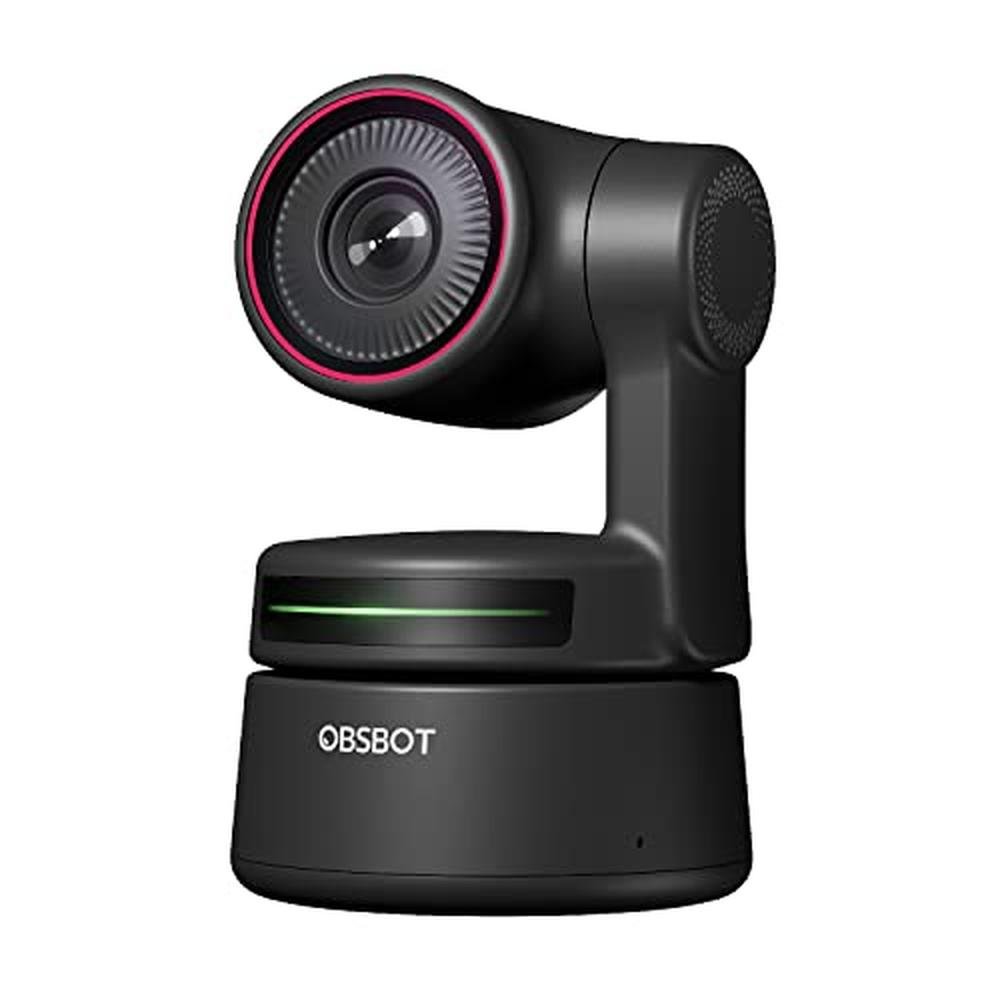 OBSBOT Tiny PTZ 4K Webcam: AI Powered Framing & Autofocus – Front View