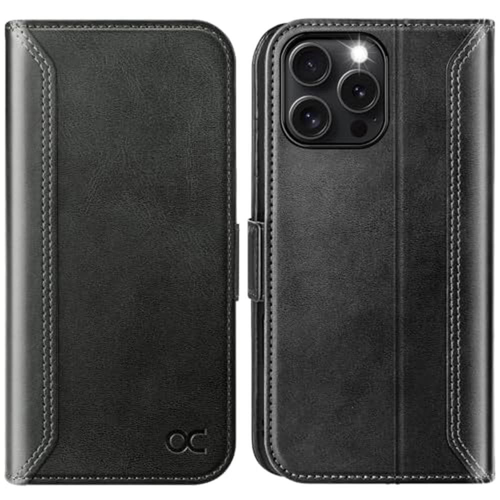 iPhone 16 Pro Max Case: OCASE Wallet Case PU Leather Flip – Front View