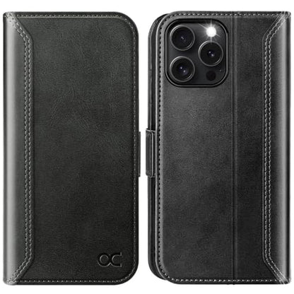 iPhone 16 Pro Max Case: OCASE Wallet Case PU Leather Flip – Front View
