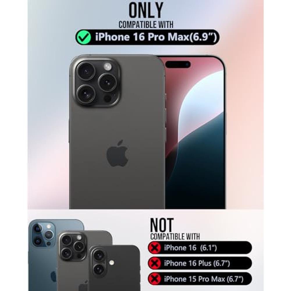 iPhone 16 Pro Max Case: OCASE Wallet Case PU Leather Flip – Side View