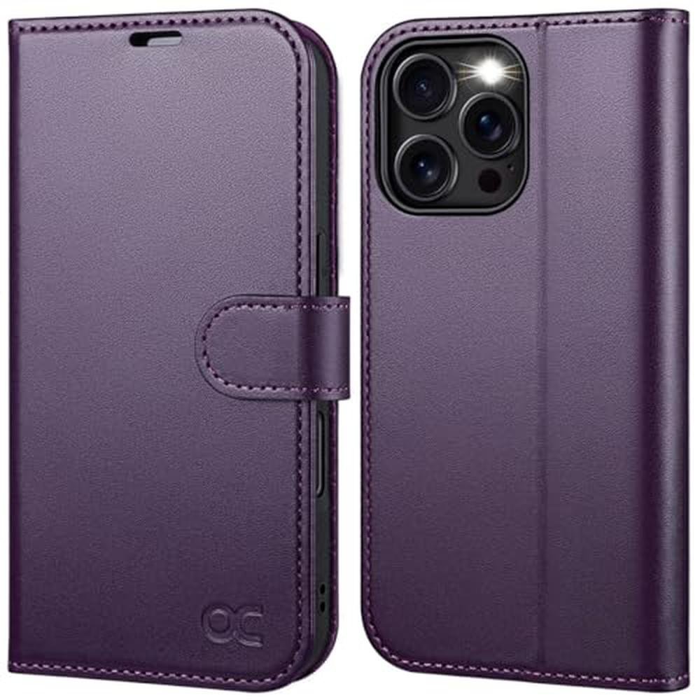 iPhone 16 Pro Max Case: OCASE Wallet Case PU Leather Flip – Front View