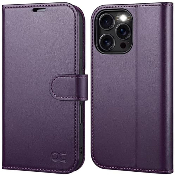 iPhone 16 Pro Max Case: OCASE Wallet Case PU Leather Flip – Front View