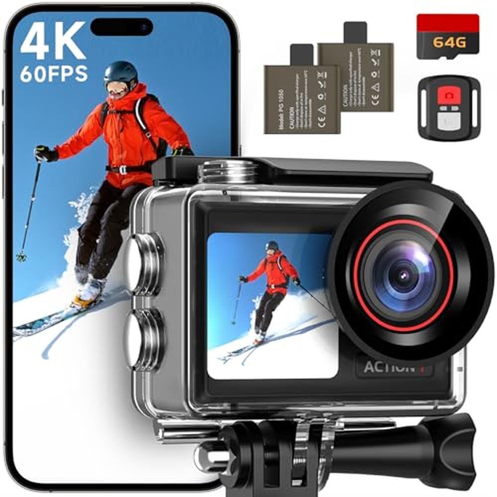 ODDV 4K60FPS 30MP Action Camera – Front View