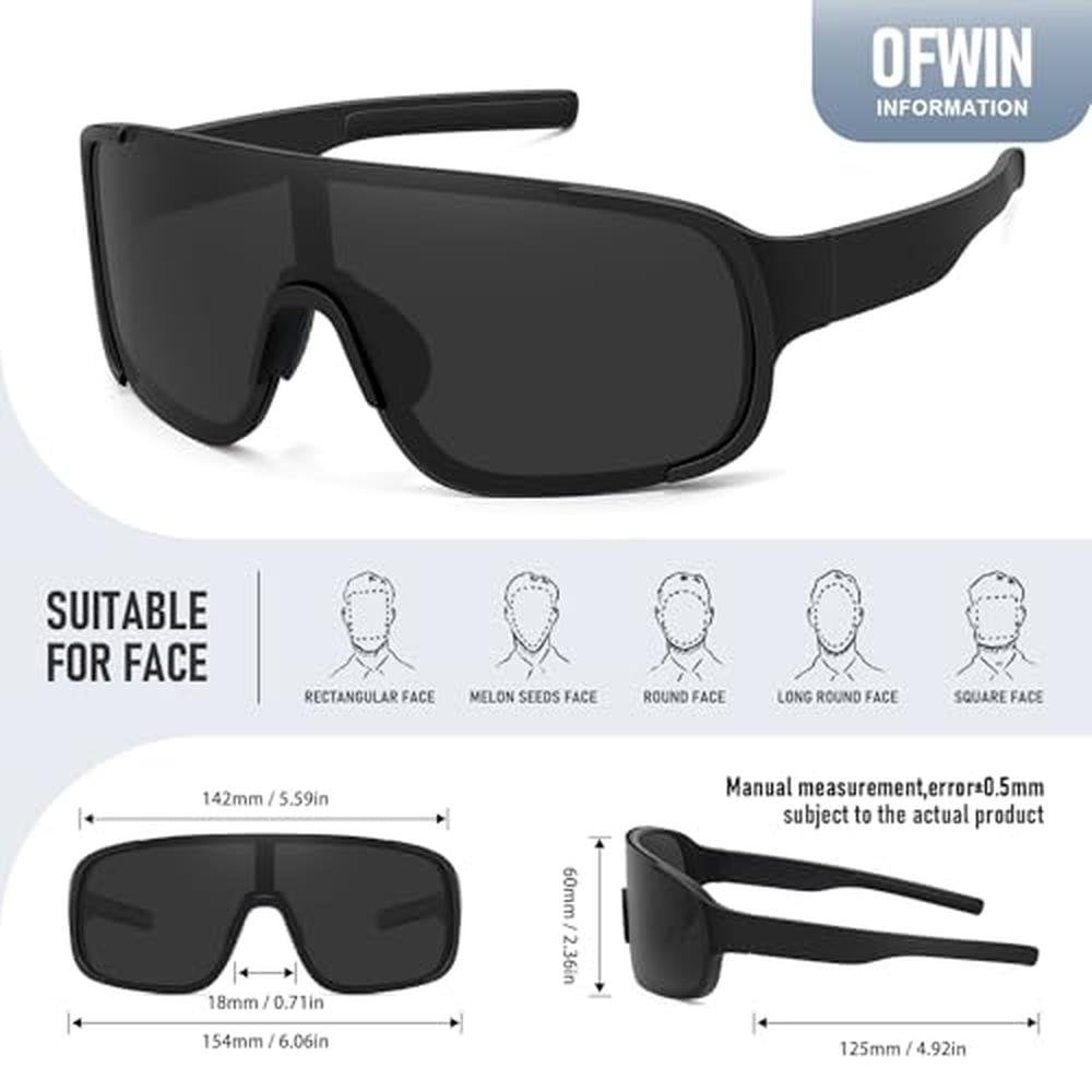 Ofwin Polarized Sunglasses: Ofwin Cycling Sports Sunglasses – In Use