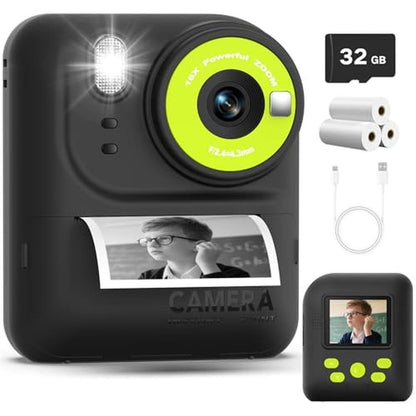 Camera Okaloka: Okaloka Kids Instant Print Camera 1080p HD – Front View
