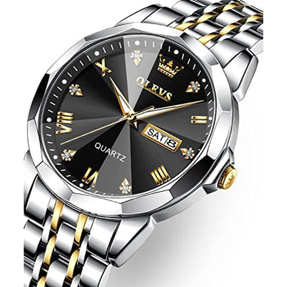 OLEVS Black Watch: OLEVS Luxury Analog Quartz Stainless – Side View
