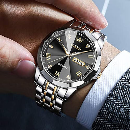 OLEVS Black Watch: OLEVS Luxury Analog Quartz Stainless – In Use