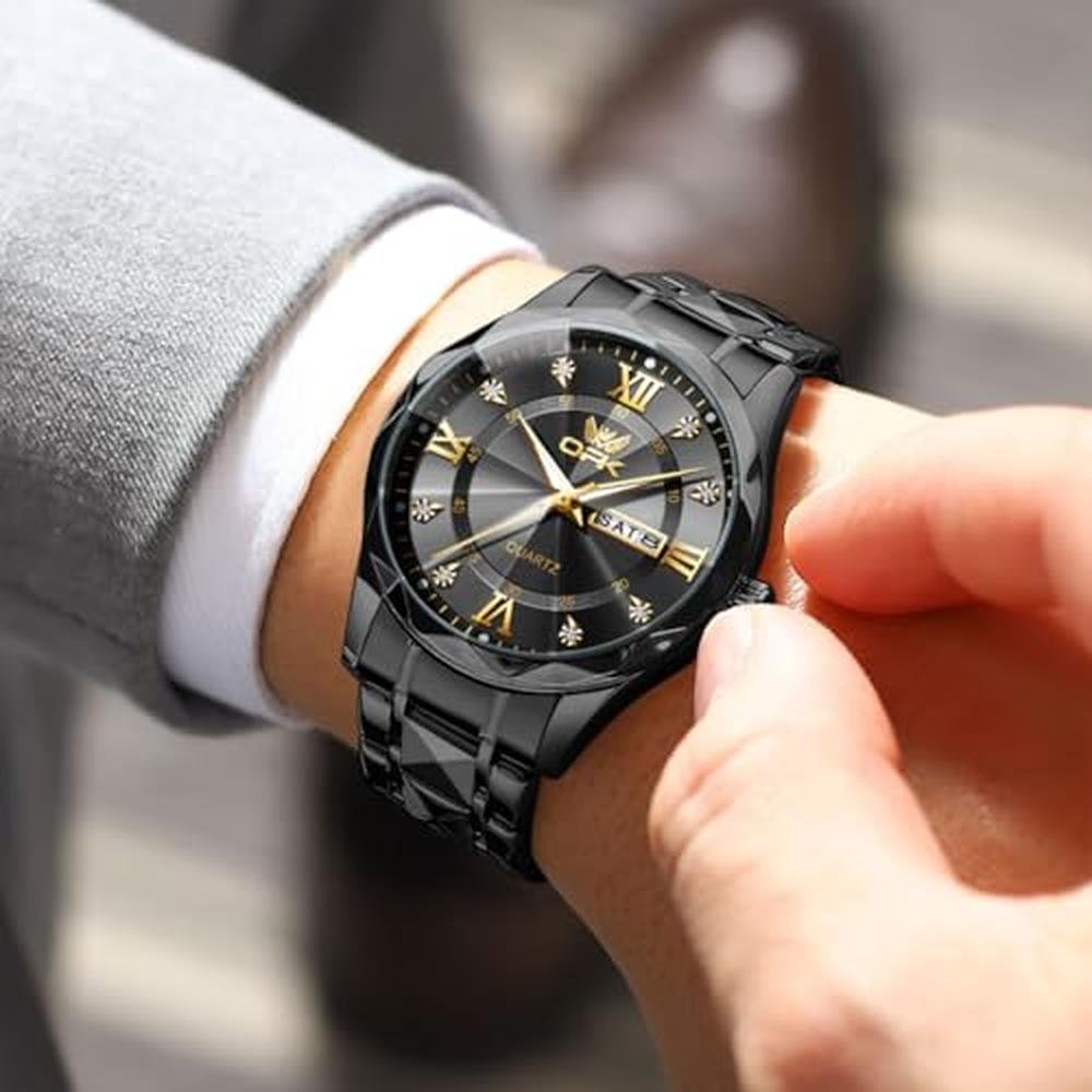 OLEVS Mens Automatic Watches: Skeleton Tourbillon – Side View
