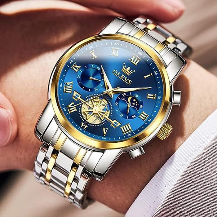 Watch Watches for Men: OLEVS Luxury Dress Business Fashion – Front View