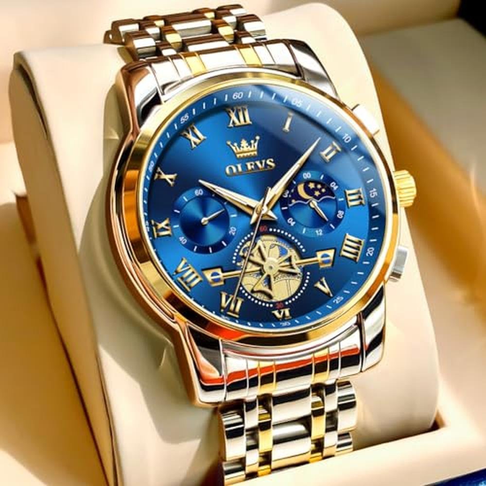 Watch Watches for Men: OLEVS Luxury Dress Business Fashion – In Use