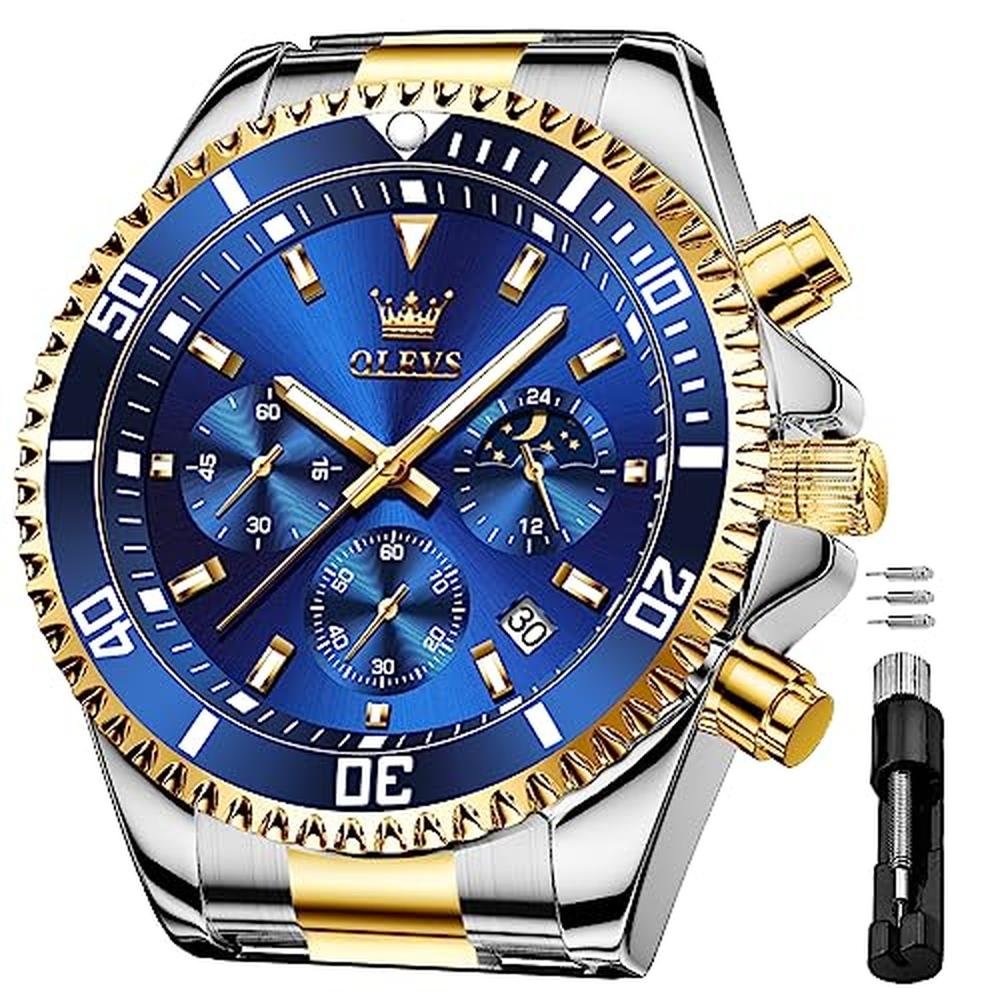 Watches Olevs: Olevs Men's Business Dress Big Face Classic – Front View