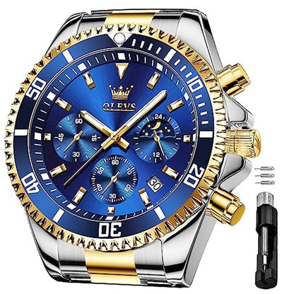 Watches Olevs: Olevs Men's Business Dress Big Face Classic – Front View