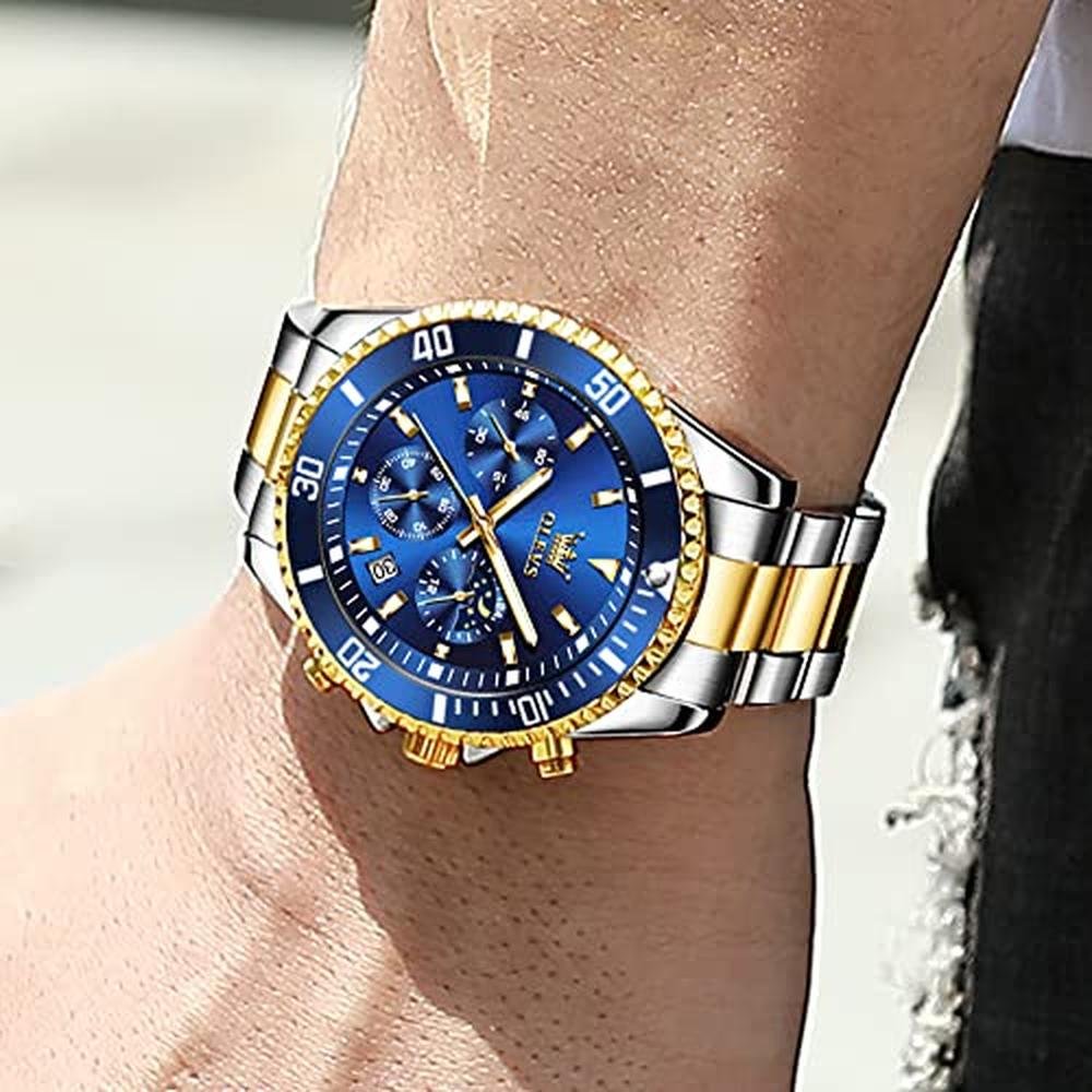 Watches Olevs: Olevs Men's Business Dress Big Face Classic – Close-up Detail