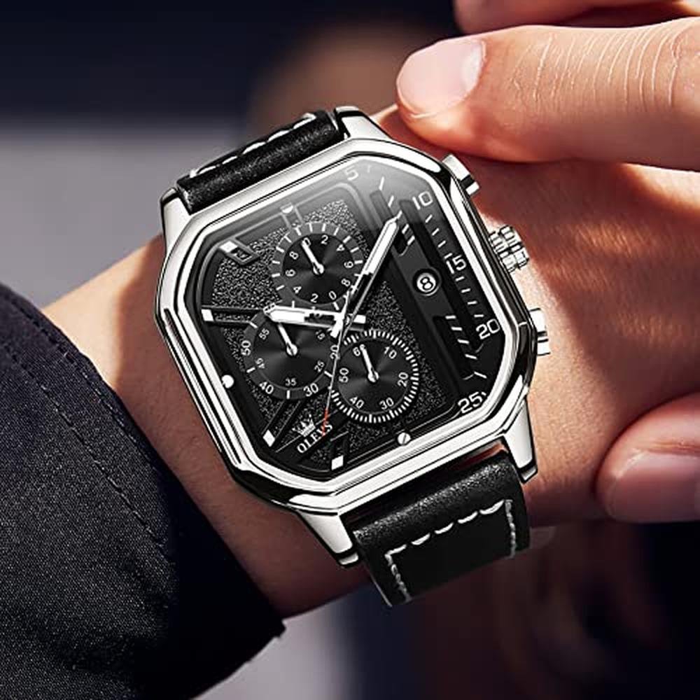 Watches Olevs: OLEVS Quartz Square Wrist Watches – Close-up Detail