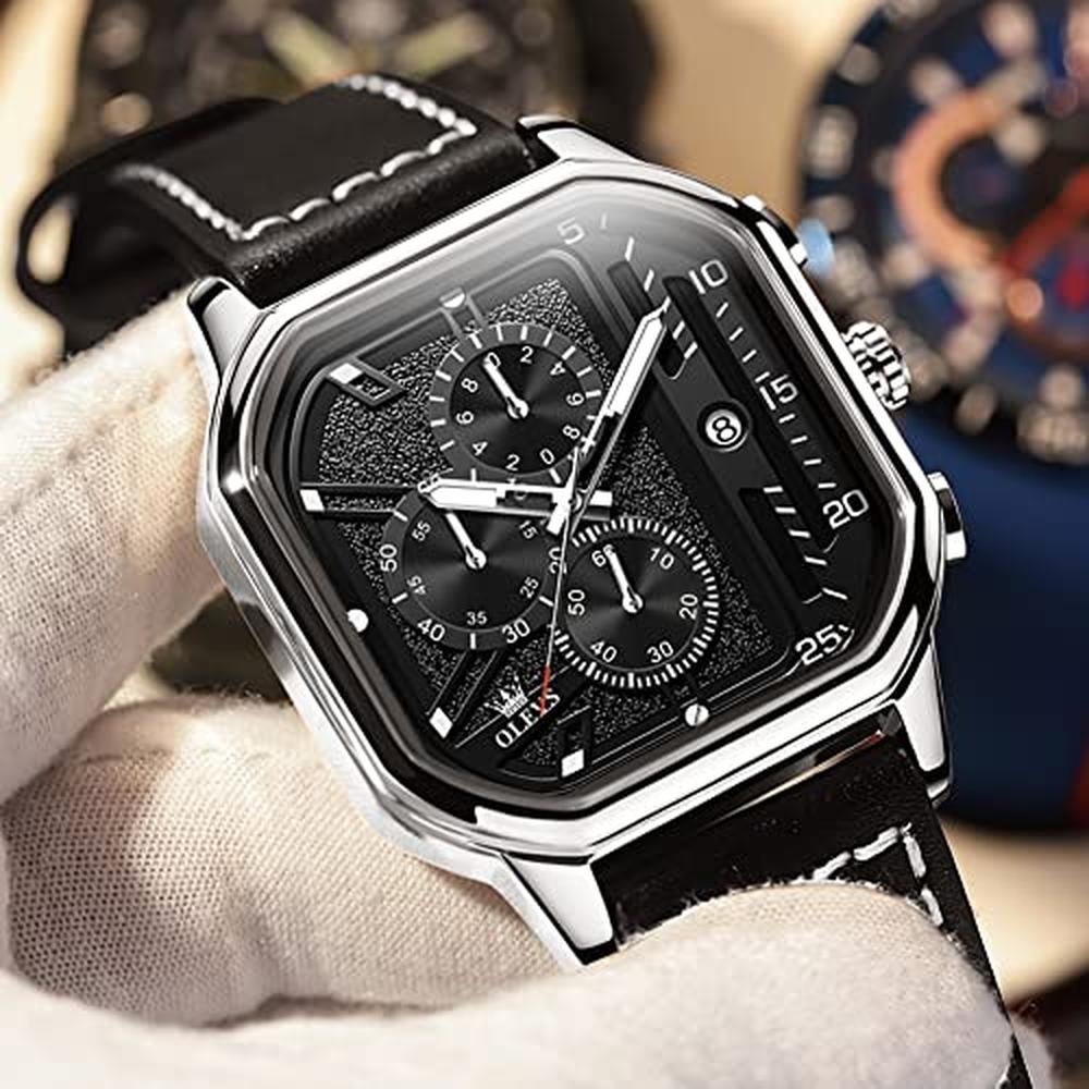 Watches Olevs: OLEVS Quartz Square Wrist Watches – In Use