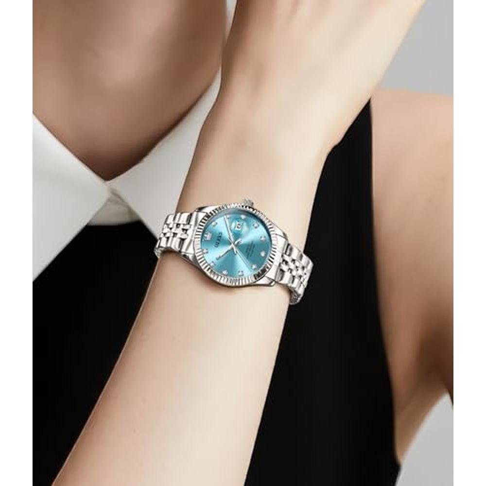 Olevs Wrist Watch for Women: Luxury Rose Gold Stainless – Close-up Detail