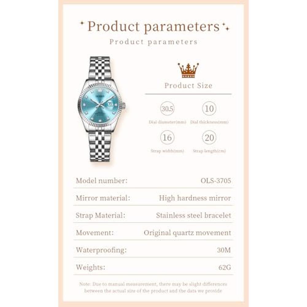 Olevs Wrist Watch for Women: Luxury Rose Gold Stainless – In Use