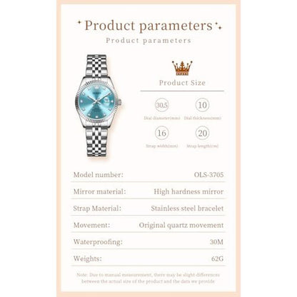 Olevs Wrist Watch for Women: Luxury Rose Gold Stainless – In Use