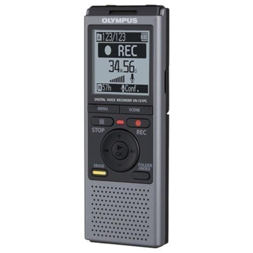 Olympus VN721PC: 2GB Digital Voice Recorder – Front View