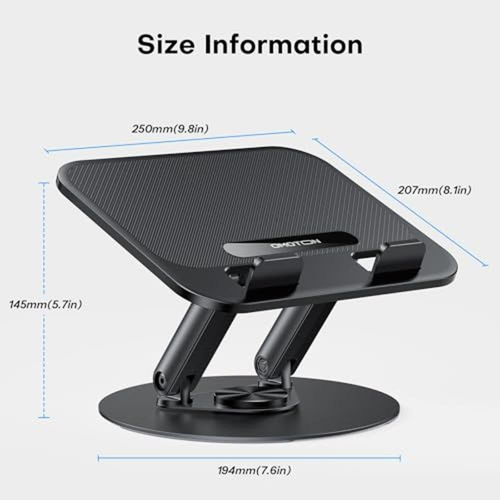 Laptop Stand: OMOTON Laptop Stand for Desk with 360 – Side View