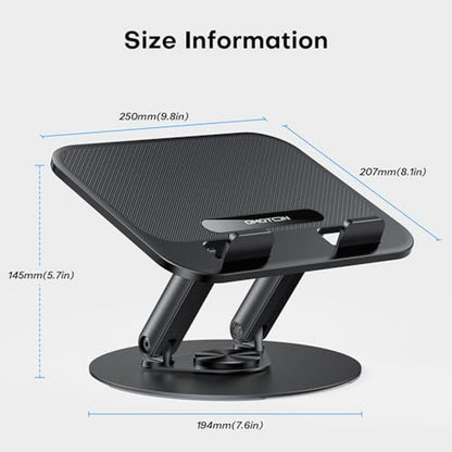Laptop Stand: OMOTON Laptop Stand for Desk with 360 – Side View