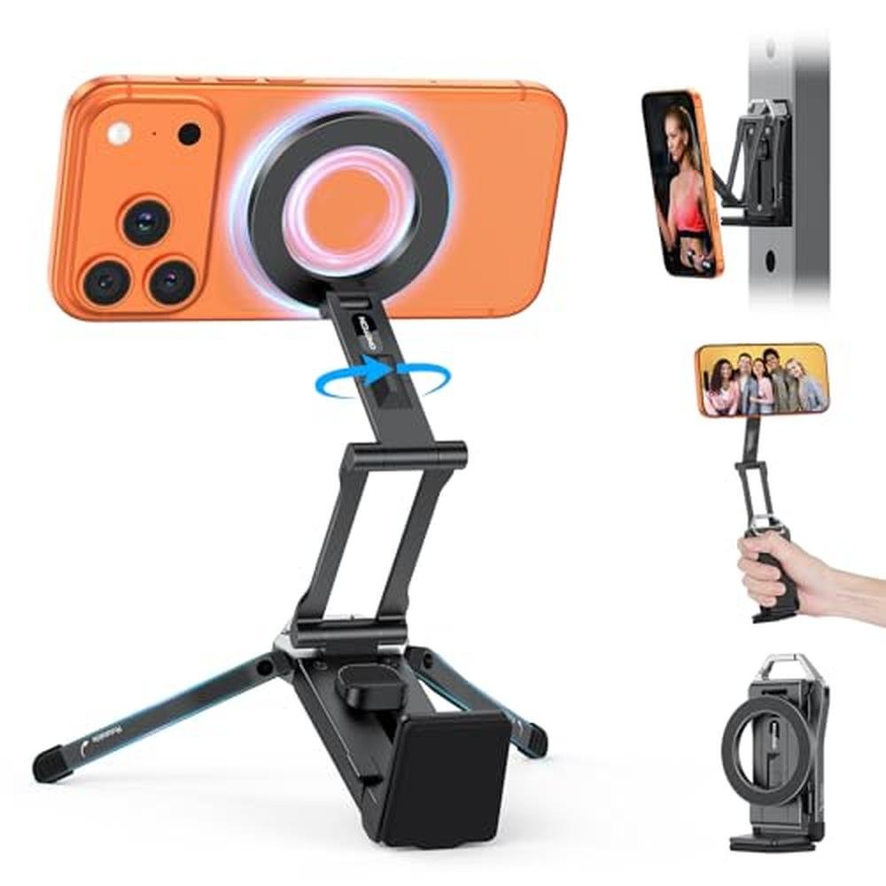 Tripod Phone: OMOTON TP02 360Rotating for MagSafe – Front View