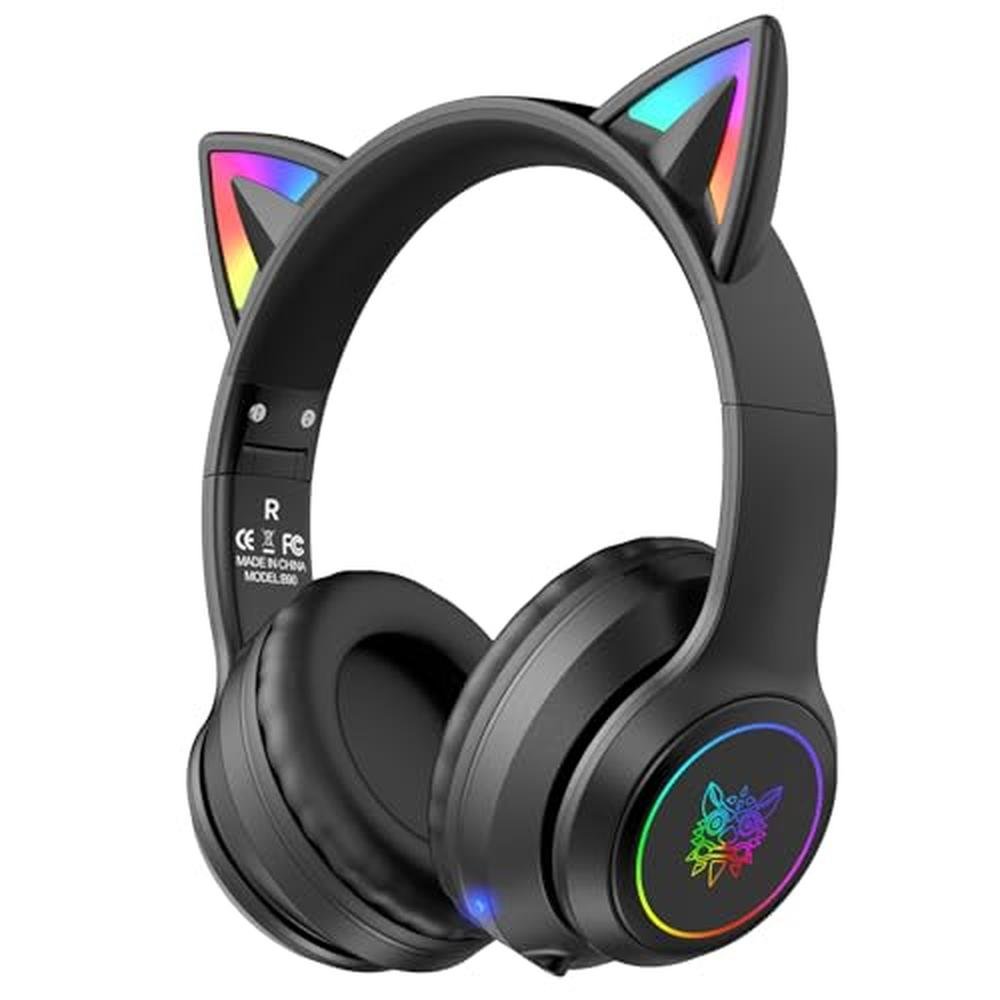 ONITOON Cat Ear Bluetooth Headphones for Kids & Adults – Front View