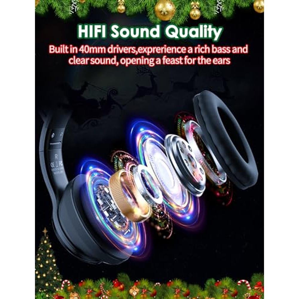 ONITOON Cat Ear Bluetooth Headphones for Kids & Adults – Side View