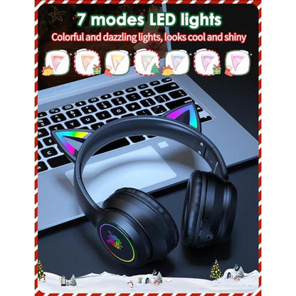 ONITOON Cat Ear Bluetooth Headphones for Kids & Adults – Close-up Detail