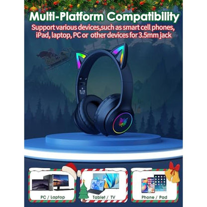 ONITOON Cat Ear Bluetooth Headphones for Kids & Adults – Packaging