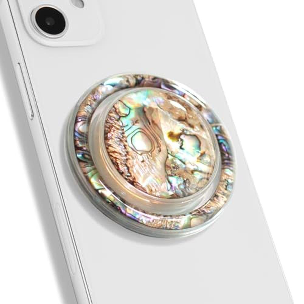 Phone OnTheGrip: OnTheGrip Cute Natural Seashell Design – Front View