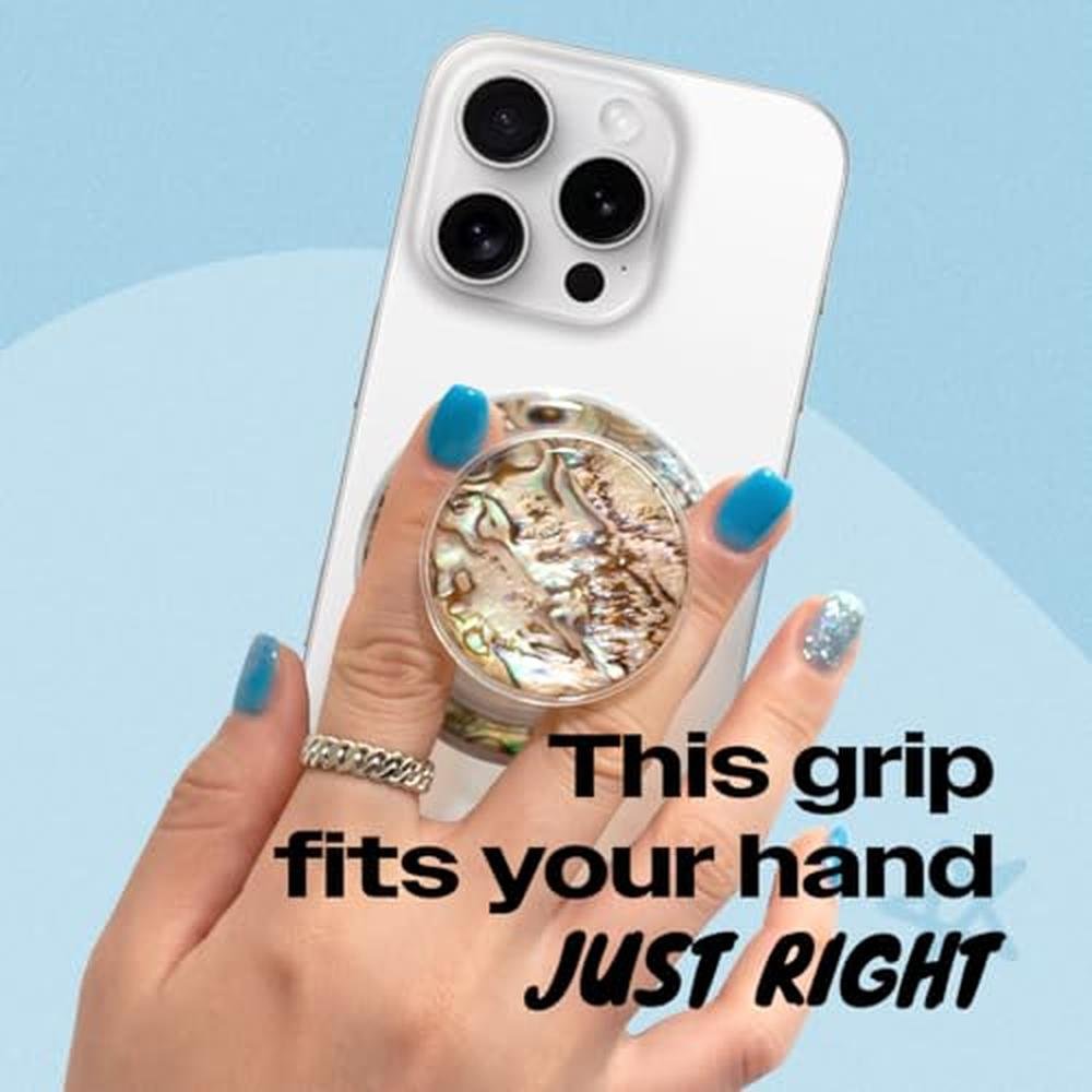Phone OnTheGrip: OnTheGrip Cute Natural Seashell Design – Side View