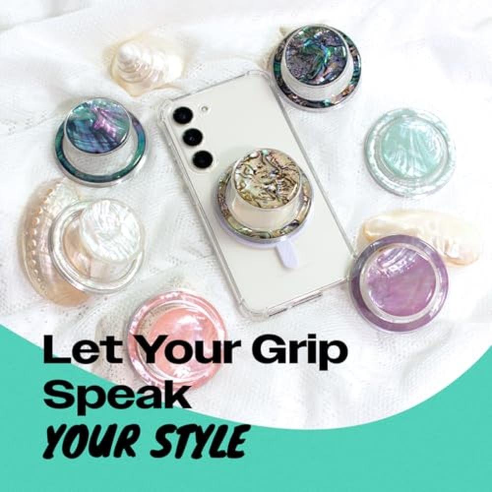 Phone OnTheGrip: OnTheGrip Cute Natural Seashell Design – Close-up Detail