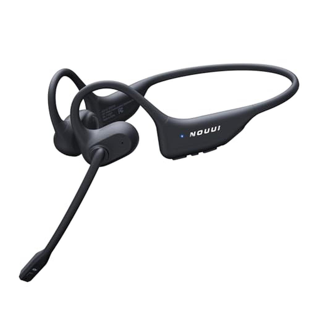 Open Ear Headphones with Mic: Bluetooth Headset with – Front View